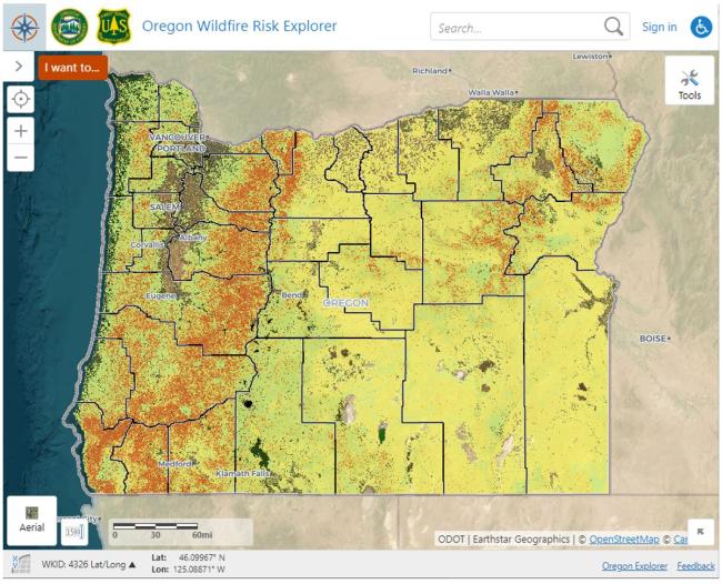 Explore the Map | Oregon Statewide Wildfire Hazard Map