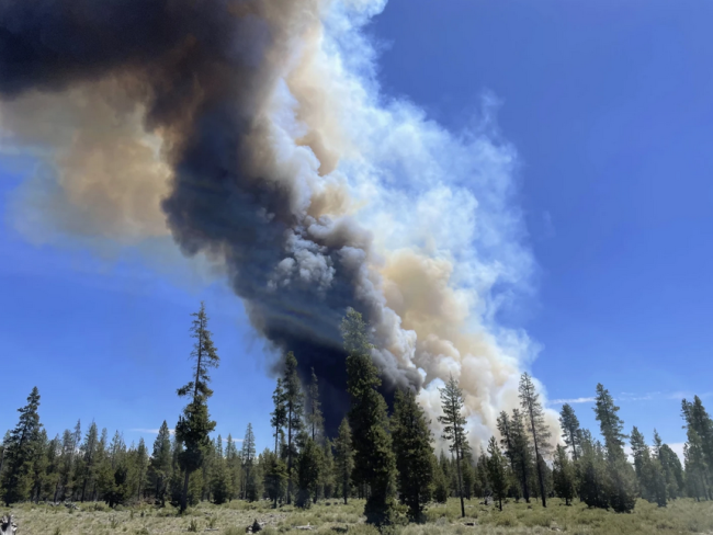 Fire in La Pine, OR